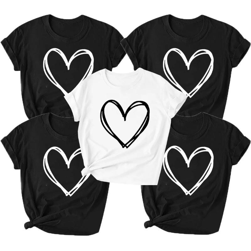 2023 весна/лето женская футболка с круглым вырезом и принтом Love, хлопковая повседневная короткая футболка
2023 весна/лето женская футболка с круглым вырезом и принтом Love, хлопковая повседневная короткая футболка