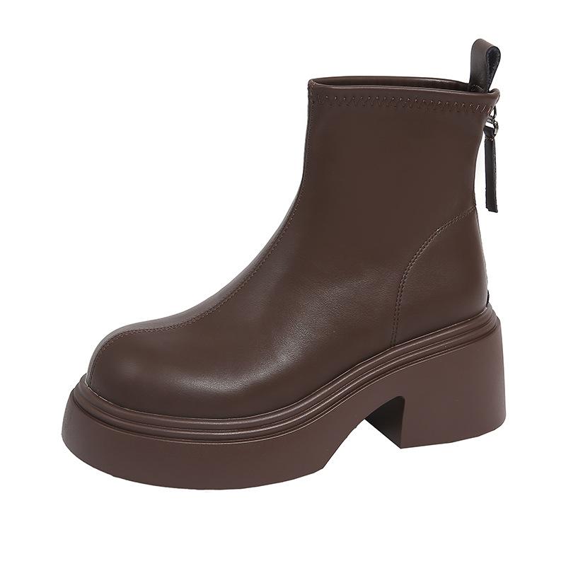 Black thick heel leather boots women s high heel thin boots increase height autumn and winter 2025 new brown Martin boots short boots 40 коричневый
Black thick heel leather boots women s high heel thin boots increase height autumn and winter 2025 new brown Martin boots short boots 40 коричневый