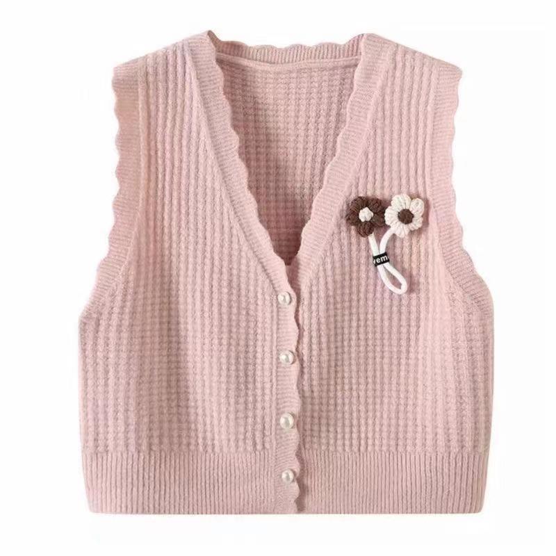 Spring and Autumn Fashionable Small Flower Short Knitted Vest Women s Sweater Vest S рожевий
Spring and Autumn Fashionable Small Flower Short Knitted Vest Women s Sweater Vest S рожевий