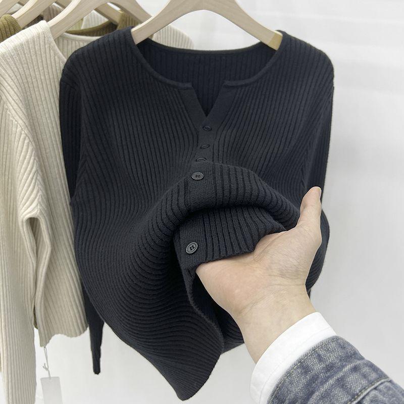 Plus Size Knitwear: Long Sleeve Half-Open Collar Solid Color Women s Top - Classic, Fashionable, Casual Versatile for Spring and Autumn. 3XL for 150-160 jin чёрный
Plus Size Knitwear: Long Sleeve Half-Open Collar Solid Color Women s Top - Classic, Fashionable, Casual Versatile for Spring and Autumn. 3XL for 150-160 jin чёрный