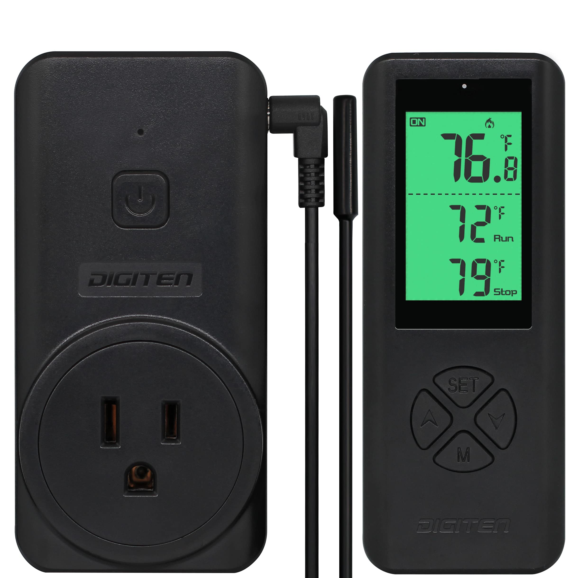 Цифровой беспроводной термостат WTC200, контроллер температуры, пульт дистанционного управления температурой с термометром для тепловентилятора, домашнего пивоварения и многого другого, черный чёрный
Цифровой беспроводной термостат WTC200, контроллер температуры, пульт дистанционного управления температурой с термометром для тепловентилятора, домашнего пивоварения и многого другого, черный чёрный