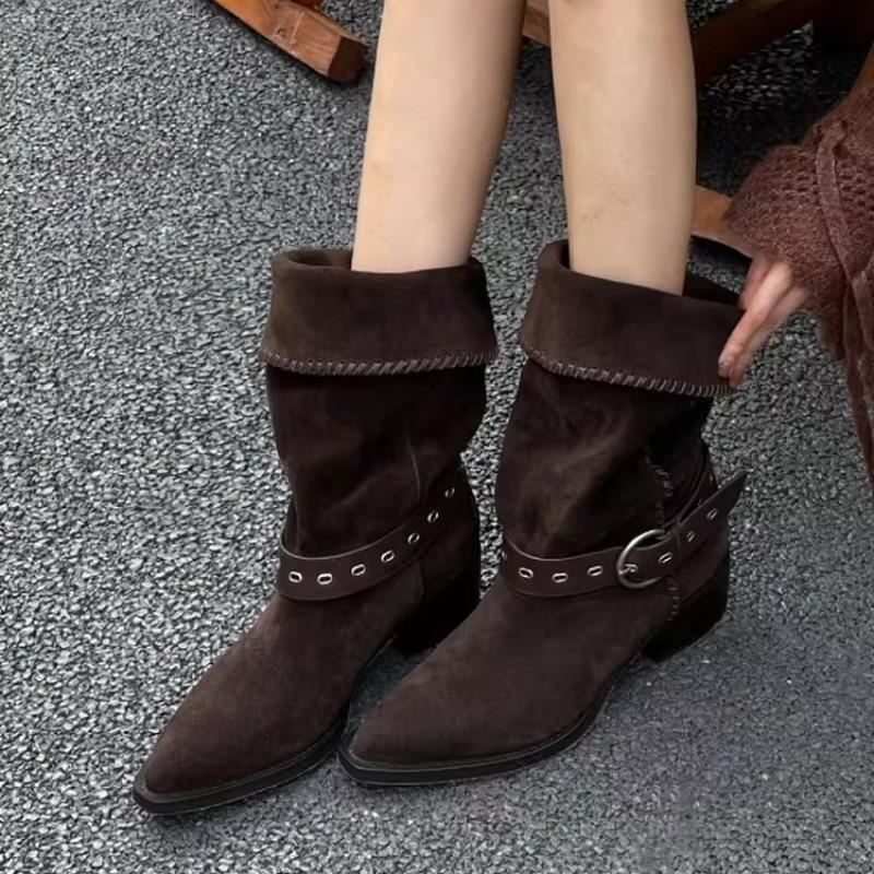 Винтажные замшевые ковбойские сапоги женские 2025 новая летняя модель с острым носком, ремешком с пряжкой, нескользящим блочным каблуком, сапоги для путешествий 40
Винтажные замшевые ковбойские сапоги женские 2025 новая летняя модель с острым носком, ремешком с пряжкой, нескользящим блочным каблуком, сапоги для путешествий 40