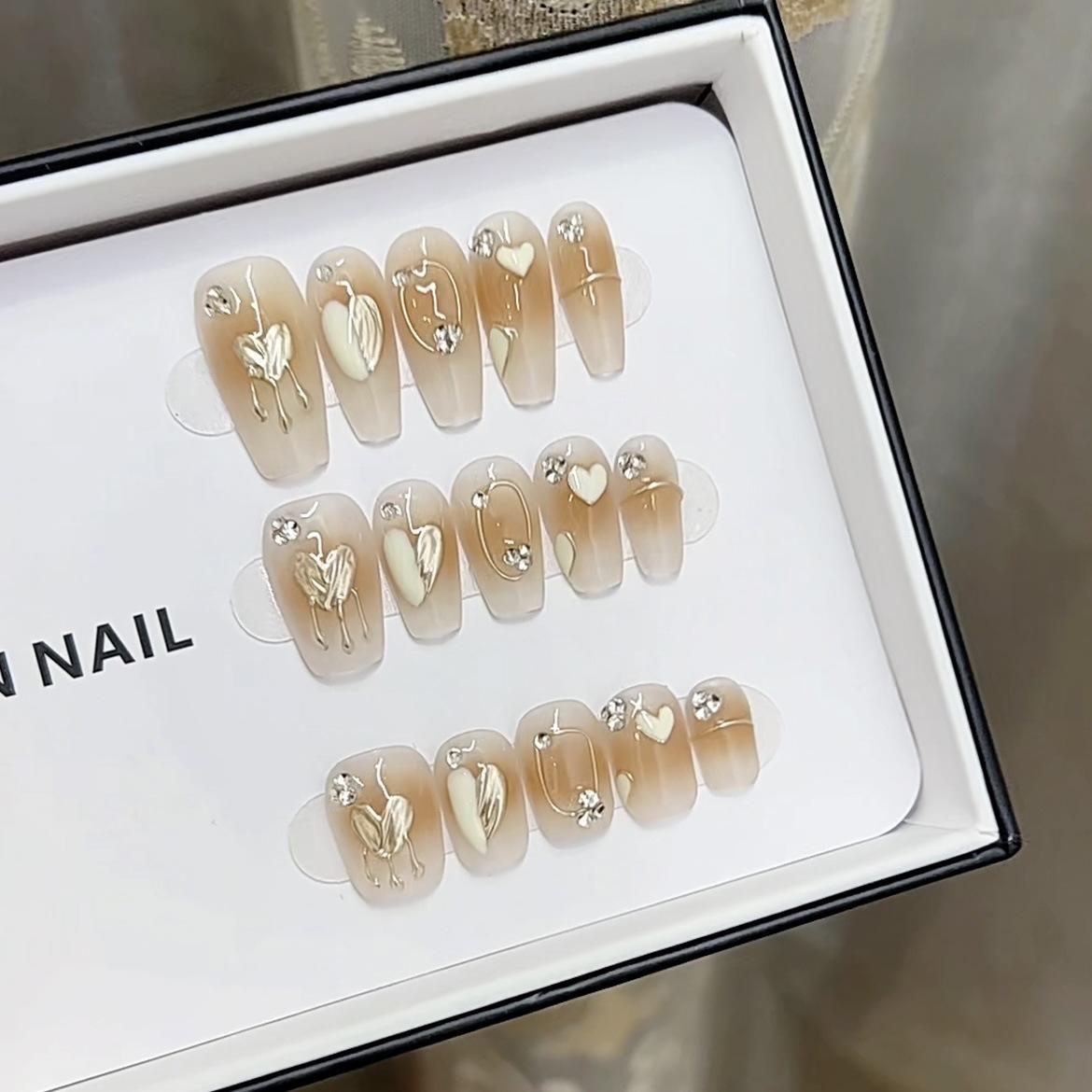 Pure Handmade Phototherapy Wearable Nail Tablets Light Luxury Love Wearable Nail Finished Product Reusable Nail Patches extra small xs
Pure Handmade Phototherapy Wearable Nail Tablets Light Luxury Love Wearable Nail Finished Product Reusable Nail Patches extra small xs