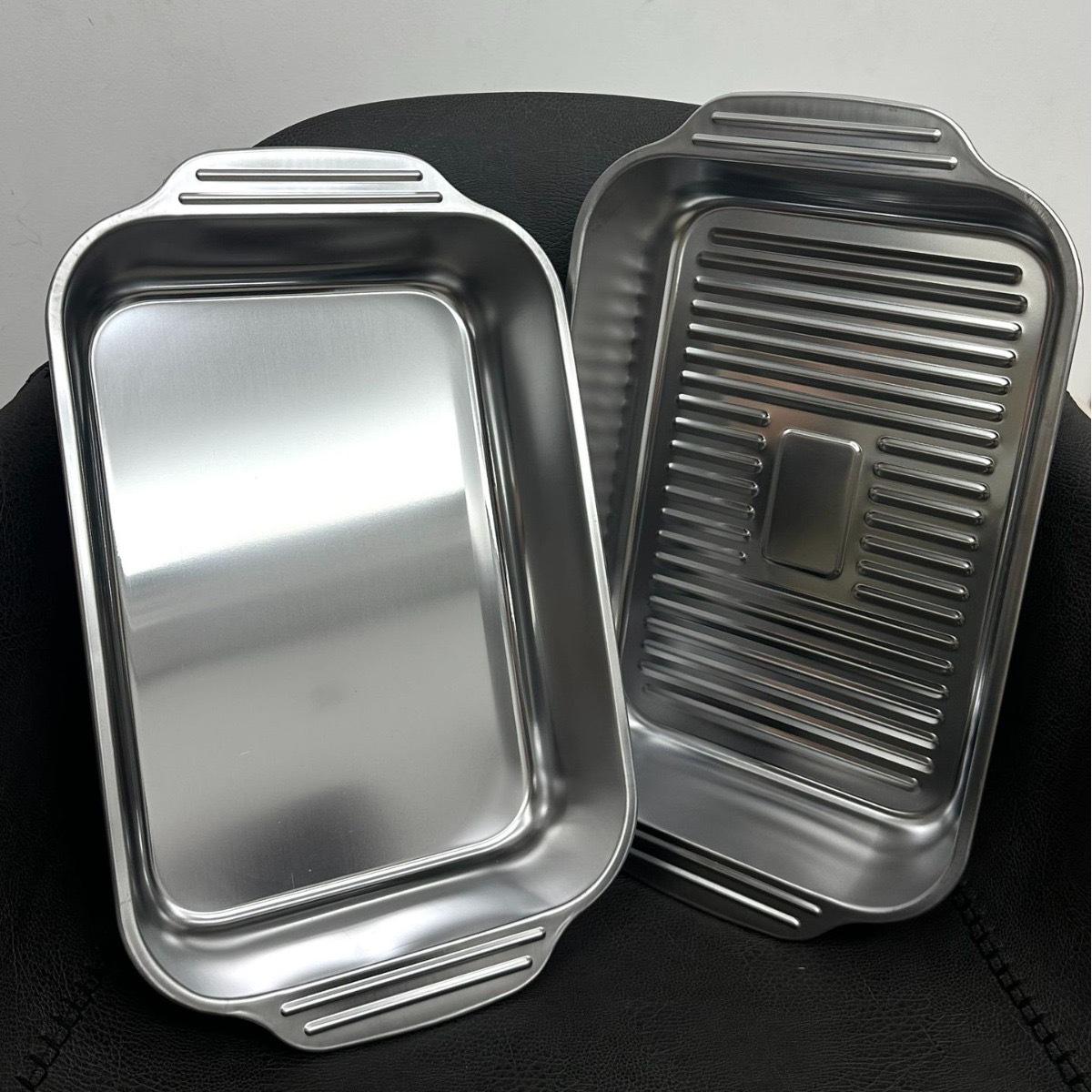 Stainless Steel Double Ear Deep Grilled Fish & Crawfish Barbecue Pan 33*19*5cm Without Lid
Stainless Steel Double Ear Deep Grilled Fish & Crawfish Barbecue Pan 33*19*5cm Without Lid