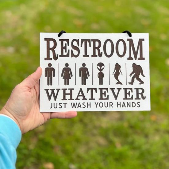 Yousheng Gender Neutral Toilet Sign Whatever Just Wash Your Hands Sign Alien Mermaid Inclusive Sign for Home Bathroom Restroom Wall Decor
Yousheng Gender Neutral Toilet Sign Whatever Just Wash Your Hands Sign Alien Mermaid Inclusive Sign for Home Bathroom Restroom Wall Decor