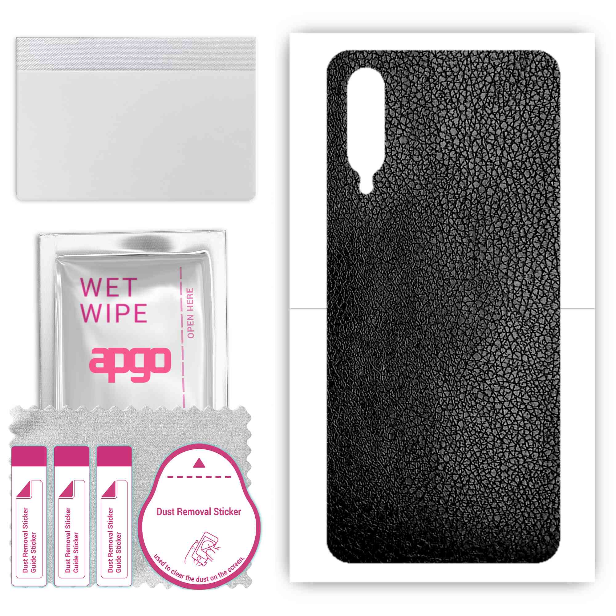 Apgo Protective Skin Sticker for the back compatible with Xiaomi Mi 9 Lite, Wrap Film, Foil, Vinyl - Pattern Black Leather
Apgo Protective Skin Sticker for the back compatible with Xiaomi Mi 9 Lite, Wrap Film, Foil, Vinyl - Pattern Black Leather
