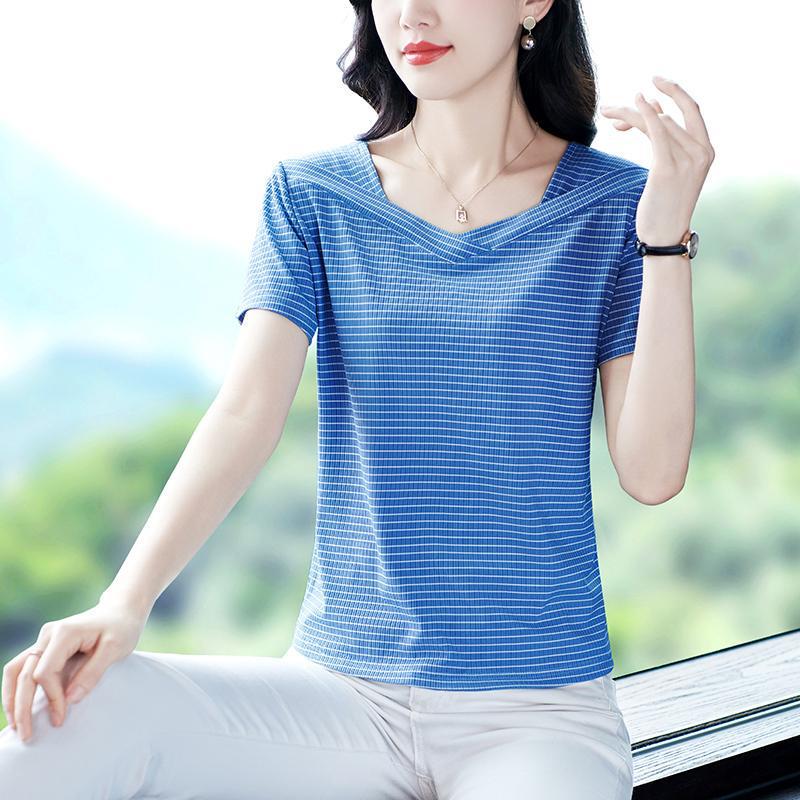 2026 Summer Korean Women s Short Sleeve Versatile T-Shirt - Gentle, Loose, Slimming, Casual Chic Top 3XL (130-139 kg) синій
2026 Summer Korean Women s Short Sleeve Versatile T-Shirt - Gentle, Loose, Slimming, Casual Chic Top 3XL (130-139 kg) синій