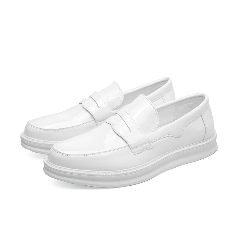 White leather shoes men s casual men s shoes one-pedal men s shoes patent leather glossy thick-soled loafers Doudou shoes men s photography wedding 38 чорний
White leather shoes men s casual men s shoes one-pedal men s shoes patent leather glossy thick-soled loafers Doudou shoes men s photography wedding 38 чорний
