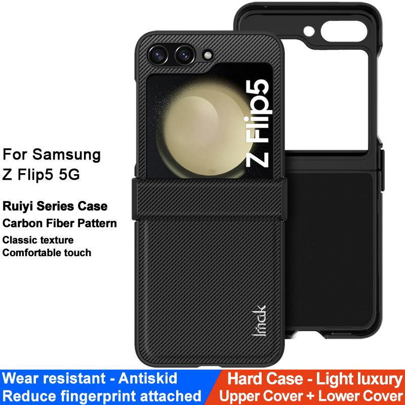 IMAK Ruiyi Series for Samsung Galaxy Z Flip5 5G Phone Cover Carbon Fiber Texture PC+PU Leather Phone Case A
IMAK Ruiyi Series for Samsung Galaxy Z Flip5 5G Phone Cover Carbon Fiber Texture PC+PU Leather Phone Case A