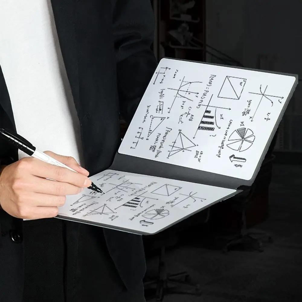 Reusable Whiteboard Notebook A5 Leather Memo Pad Erasable Whiteboard Memo Meeting Record чорний
Reusable Whiteboard Notebook A5 Leather Memo Pad Erasable Whiteboard Memo Meeting Record чорний