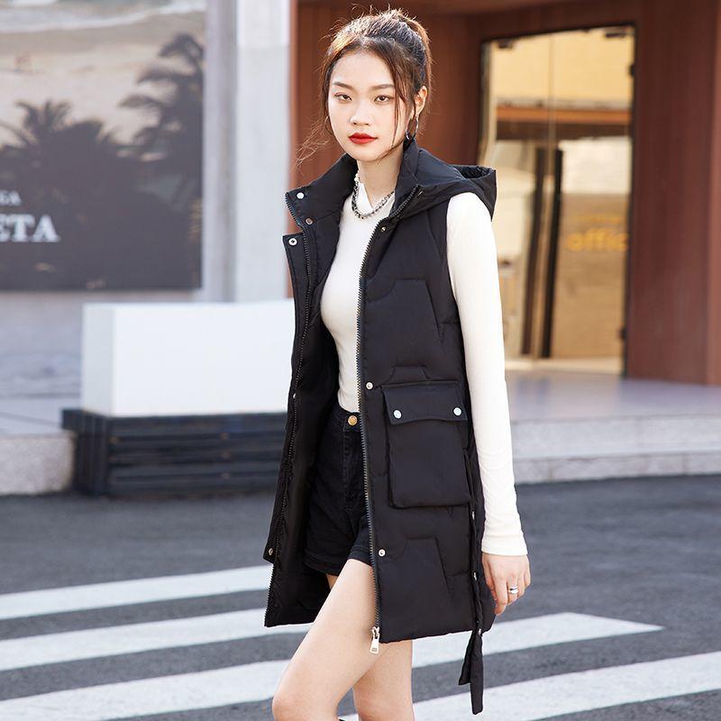 Autumn and winter new down cotton vest women s medium and long thin vest with vest and vest jacket M чёрный
Autumn and winter new down cotton vest women s medium and long thin vest with vest and vest jacket M чёрный