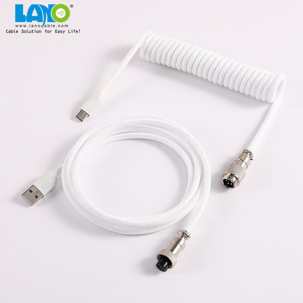 GX12 Series Type-C USB Cable for Mechanical Keyboards GX12 nickel-plated, Straight line 1.5m білий
GX12 Series Type-C USB Cable for Mechanical Keyboards GX12 nickel-plated, Straight line 1.5m білий