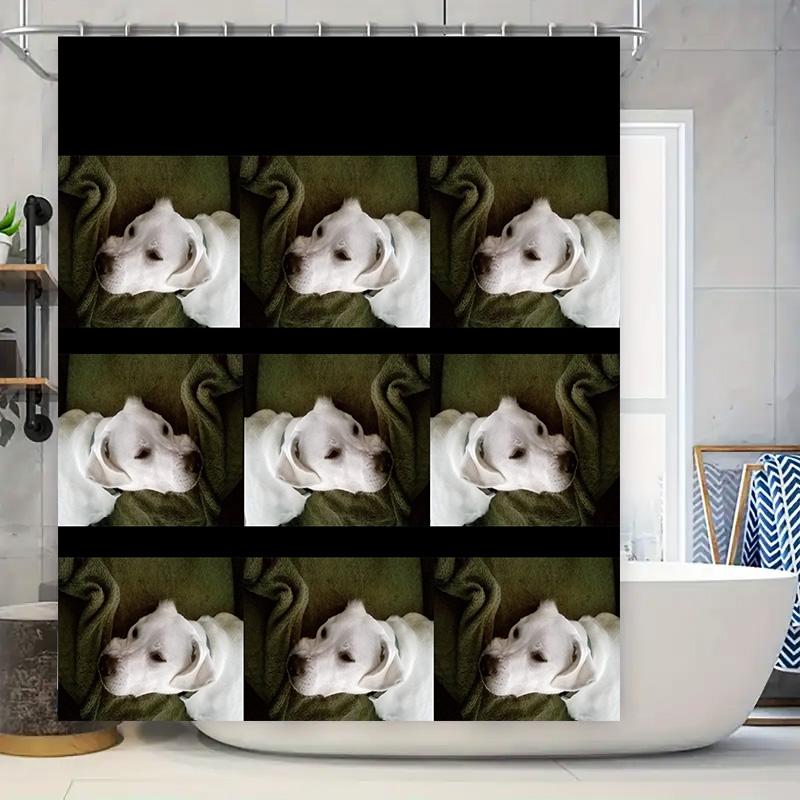 Decorative Shower Curtain Adorable Sleepy Dog Print For Bathroom Decor Black Rod Pocket Ring Set Included W60H190(CM)-1 Pcs
Decorative Shower Curtain Adorable Sleepy Dog Print For Bathroom Decor Black Rod Pocket Ring Set Included W60H190(CM)-1 Pcs