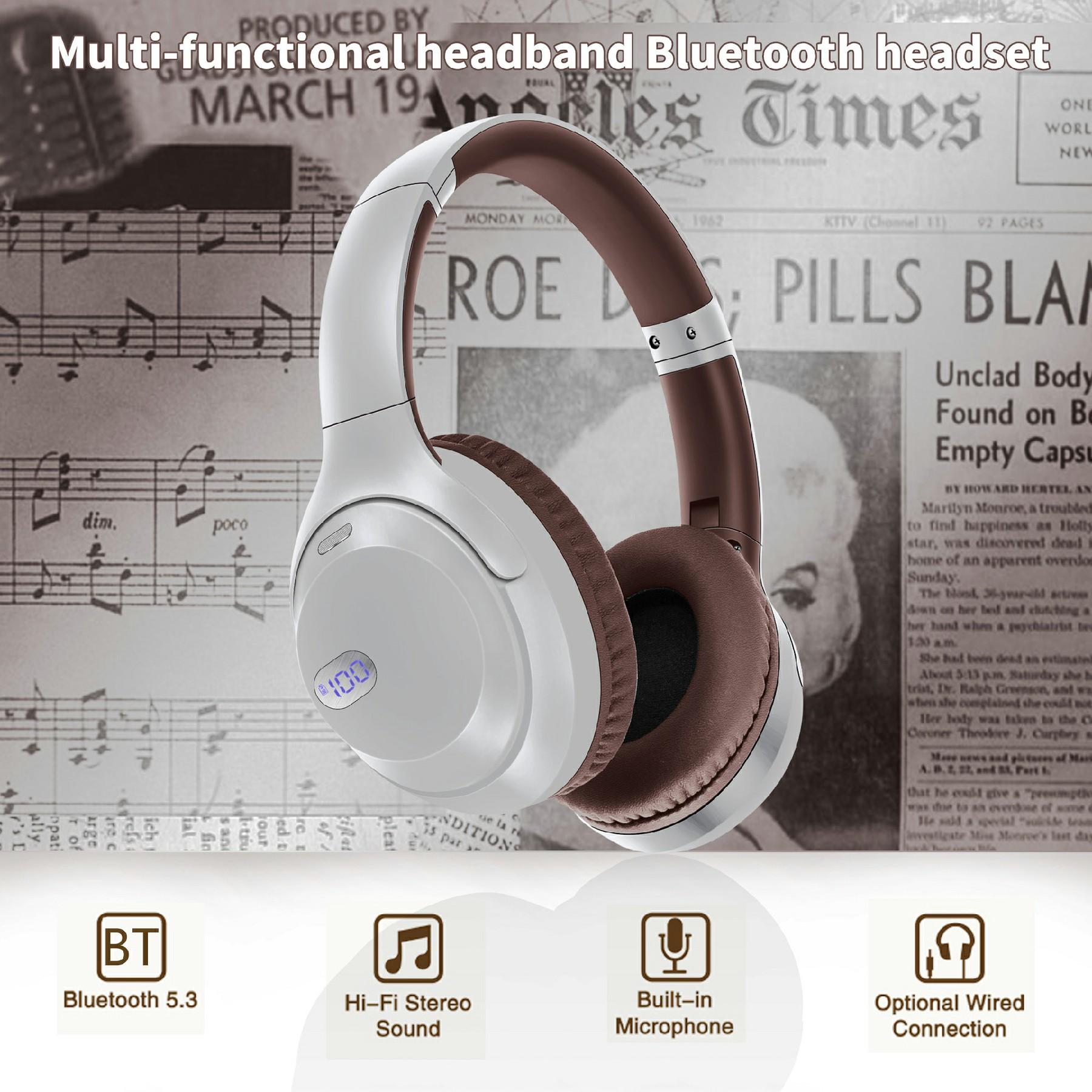 AKZ-15 Bluetooth-compatible 5.3 Over-Ear Headphones HiFi Stereo Foldable Headset with Battery Display Black
AKZ-15 Bluetooth-compatible 5.3 Over-Ear Headphones HiFi Stereo Foldable Headset with Battery Display Black