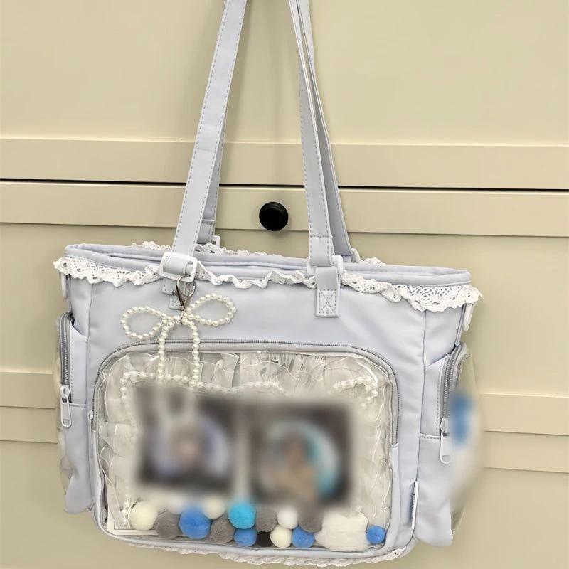 Сумка для хранения Baji в японском стиле, сумка Ita Bag большой вместимости, милая сумка-тоут Y2k, прозрачный набор для демонстрации периферийных устройств в стиле аниме и айдолов. синий
Сумка для хранения Baji в японском стиле, сумка Ita Bag большой вместимости, милая сумка-тоут Y2k, прозрачный набор для демонстрации периферийных устройств в стиле аниме и айдолов. синий