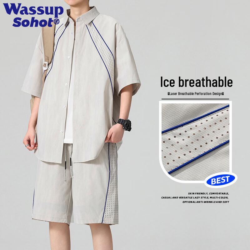 Wassup Sohot Men s Summer Casual Two-Piece Set L
Wassup Sohot Men s Summer Casual Two-Piece Set L