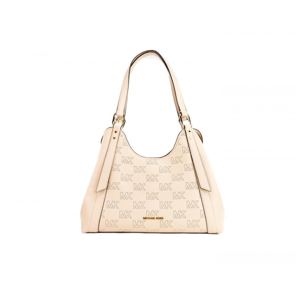 Michael Kors Arlo Большая кожаная сумка на молнии цвета желтовато-коричневой кожи на молнии Женская сумка-кошелек