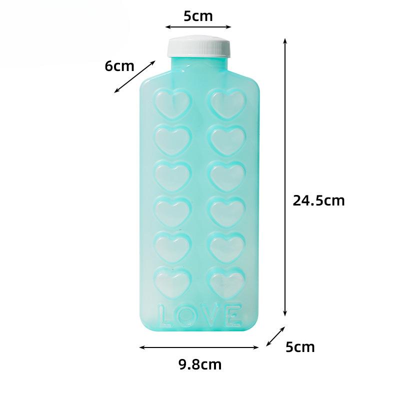 Форма для льда Пресс-тип Форма для кубиков льда Домашняя Пищевая Коробка для изготовления льда Бутылка для воды Домашний Ледяной блок Волшебный инструмент Transparent blue