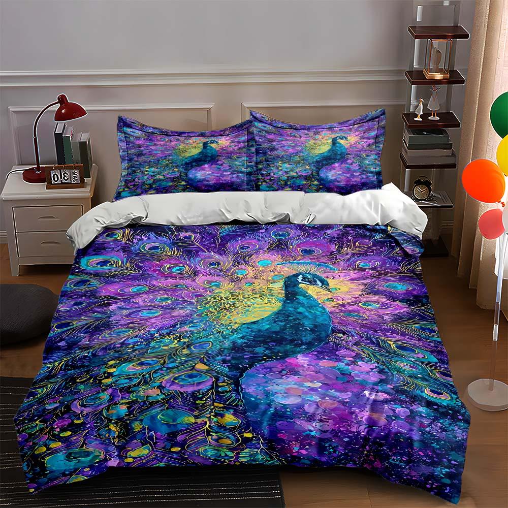 Vivid, peacock, feathers. Bedding Duvet cover sets Duvet covers Pillowcases gifts (1 * Duvet Cover 2 * Pillowcases, without duvet insert) 135x200cm
Vivid, peacock, feathers. Bedding Duvet cover sets Duvet covers Pillowcases gifts (1 * Duvet Cover 2 * Pillowcases, without duvet insert) 135x200cm