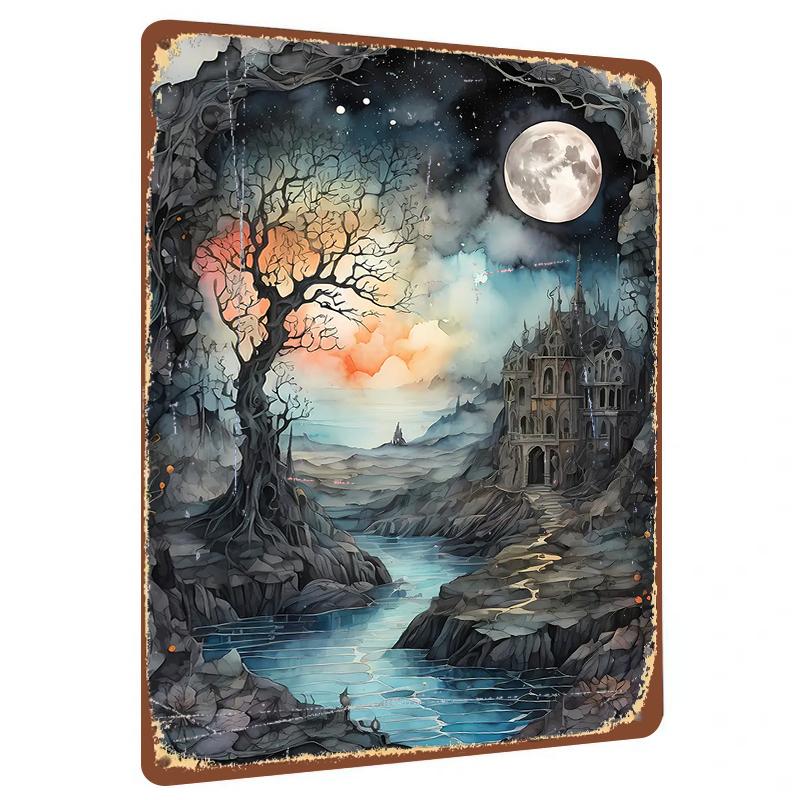 Moonlight Castle Fantasy Landscape Metal Wall Art Vintage Home Decor 20x30cm(7.8x11.8inch)
Moonlight Castle Fantasy Landscape Metal Wall Art Vintage Home Decor 20x30cm(7.8x11.8inch)