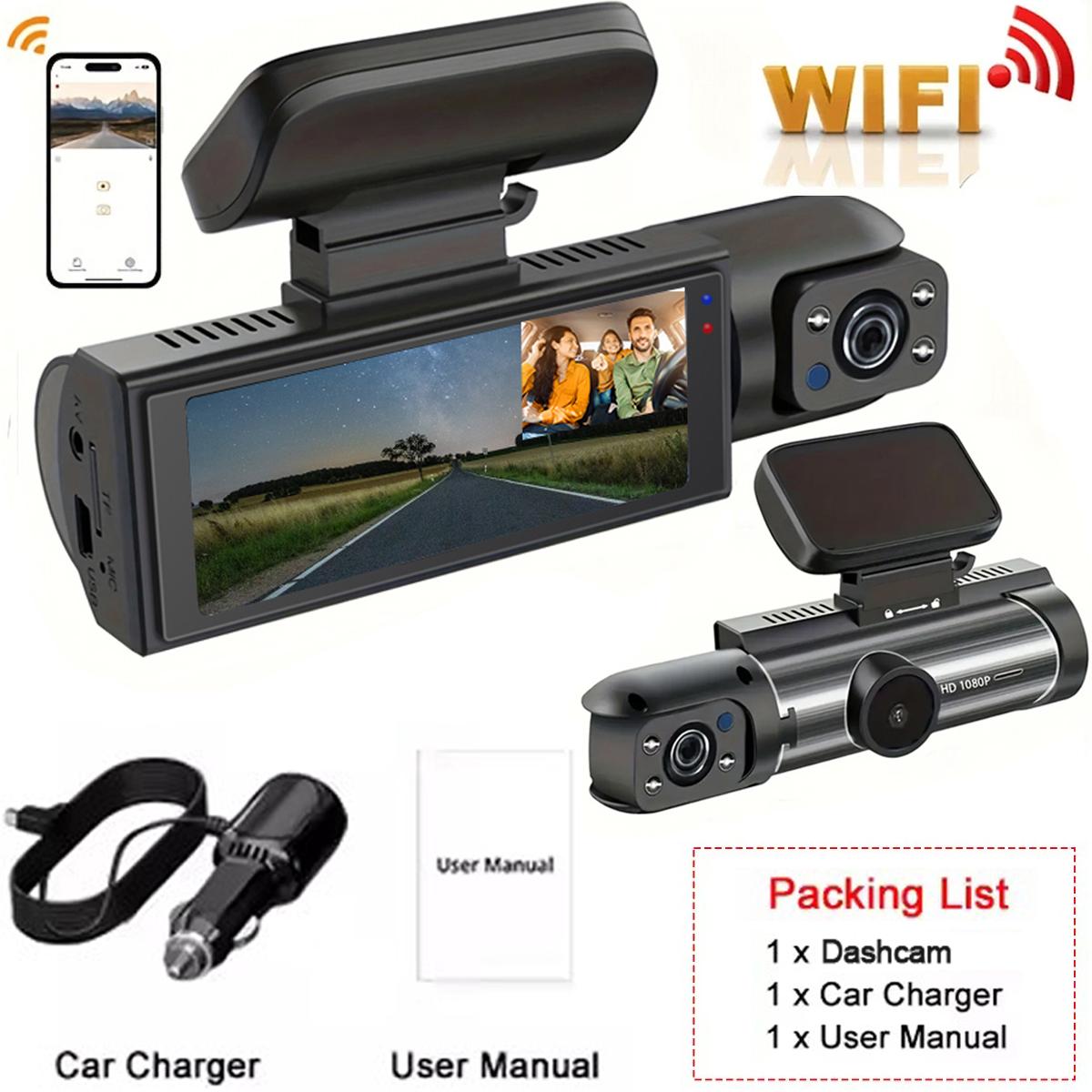 Dash Cam for cars 1080P Car DVR Video Recorder Dual car camera Front Inside View Camera Loop Recording WiFi Monitor Dashcam No SD Card
Dash Cam for cars 1080P Car DVR Video Recorder Dual car camera Front Inside View Camera Loop Recording WiFi Monitor Dashcam No SD Card