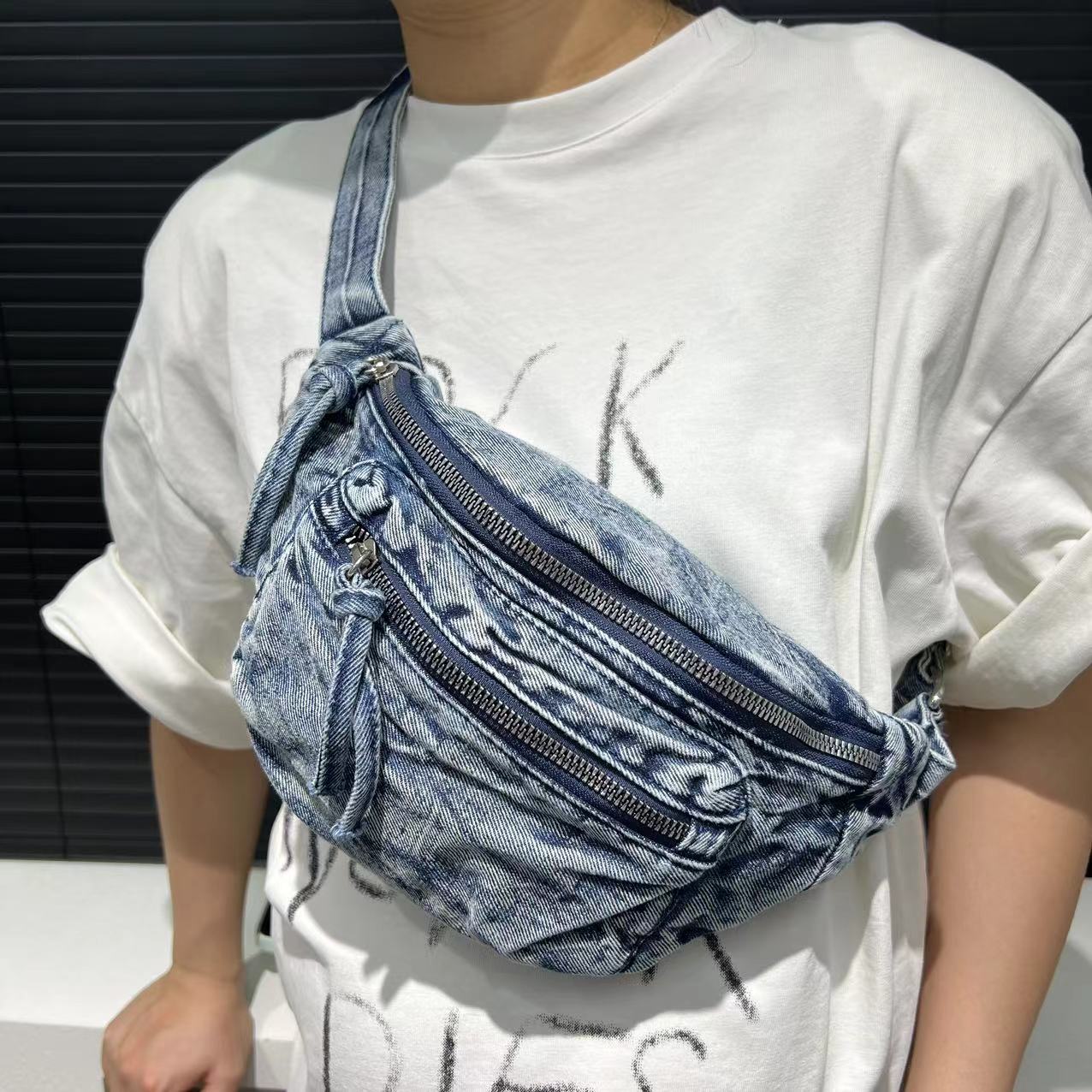 Women S Denim Shoulder Bag Multi-Compartment Zipper Trendy Messenger Handbag
Women S Denim Shoulder Bag Multi-Compartment Zipper Trendy Messenger Handbag