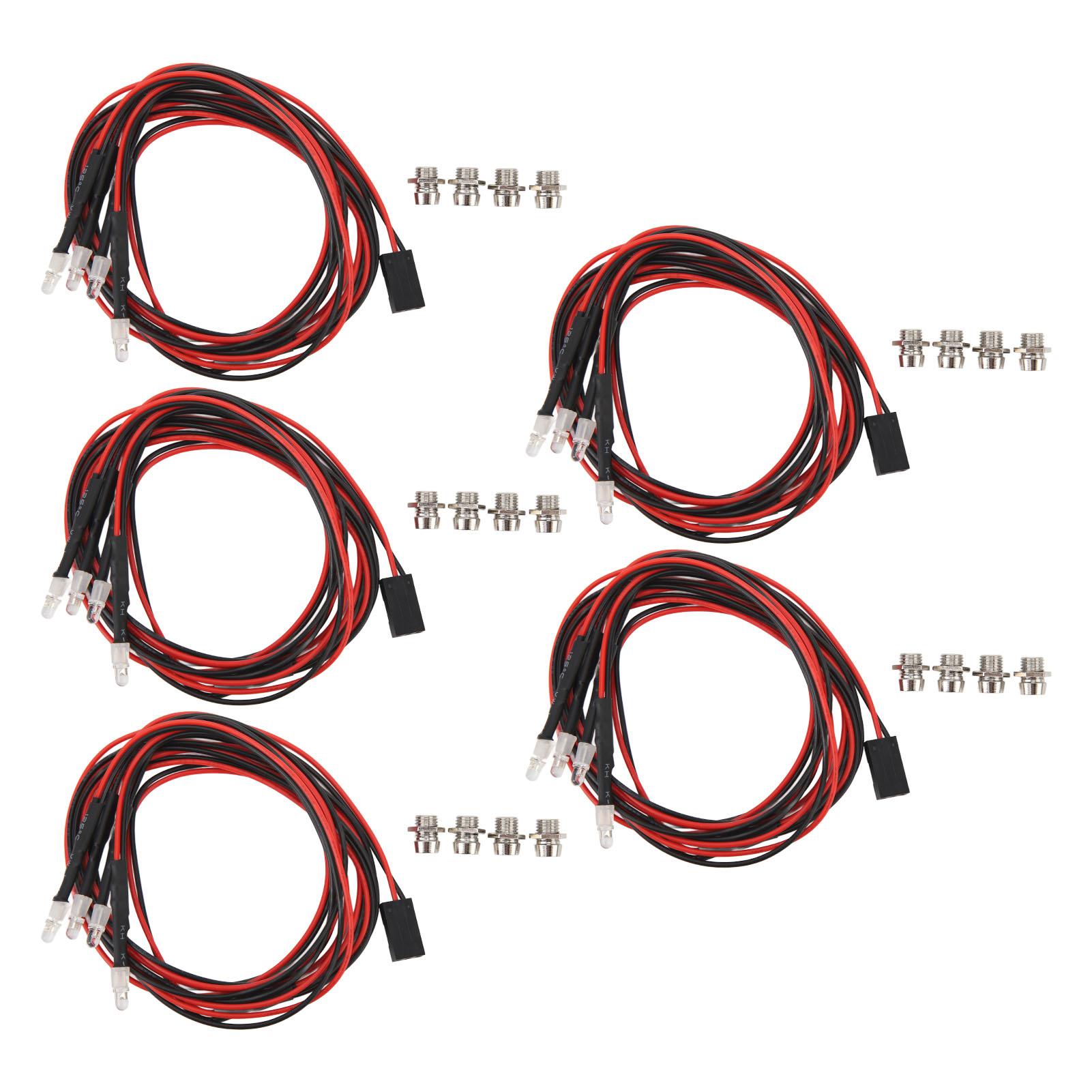 5Pcs RC Car Front LED Light 7.4V 3mm Beads White Red Durable Silicone RC Car LED Light Kit for Repair Replacement
5Pcs RC Car Front LED Light 7.4V 3mm Beads White Red Durable Silicone RC Car LED Light Kit for Repair Replacement