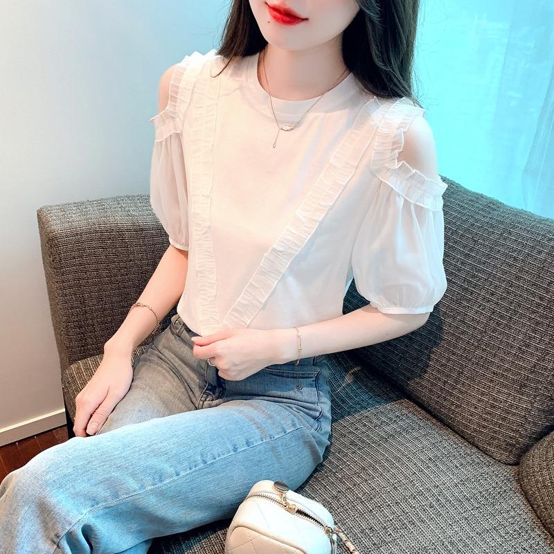 Модная летняя белая блузка с коротким рукавом, женская с открытыми плечами и пышными рукавами, приталенная шифоновая рубашка, женские однотонные кружевные лоскутные женские топы 24450 2XL белый
Модная летняя белая блузка с коротким рукавом, женская с открытыми плечами и пышными рукавами, приталенная шифоновая рубашка, женские однотонные кружевные лоскутные женские топы 24450 2XL белый