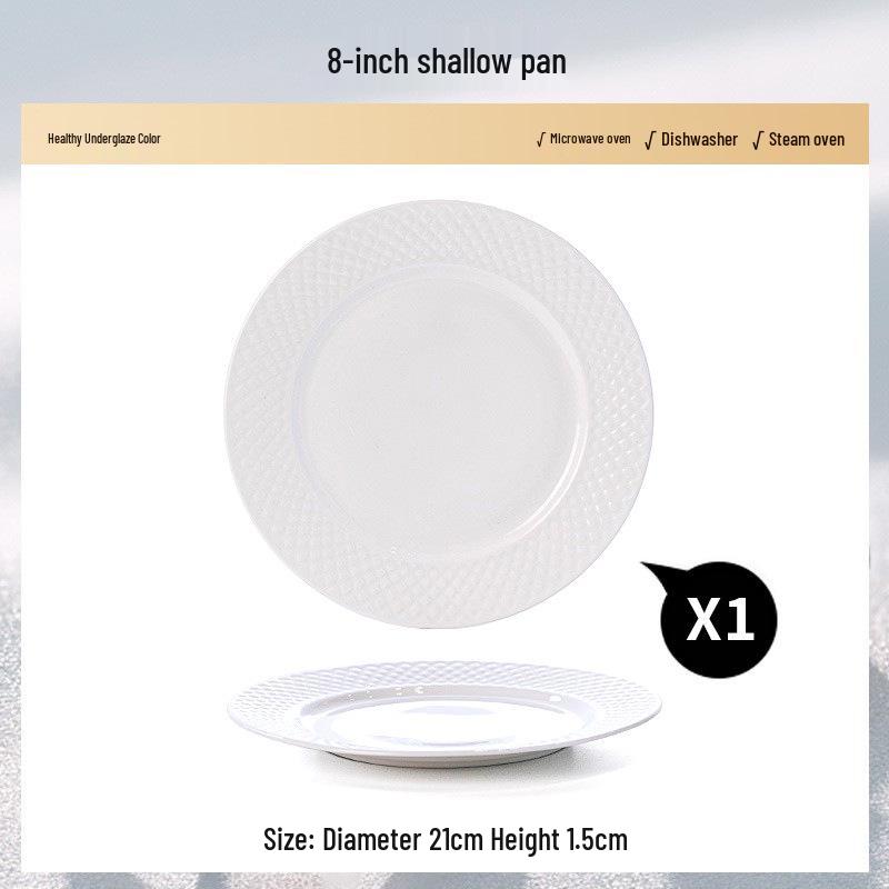 Набор ребристых керамических западных тарелок: Ужин, Суп и Глубокие тарелки
Набор ребристых керамических западных тарелок: Ужин, Суп и Глубокие тарелки