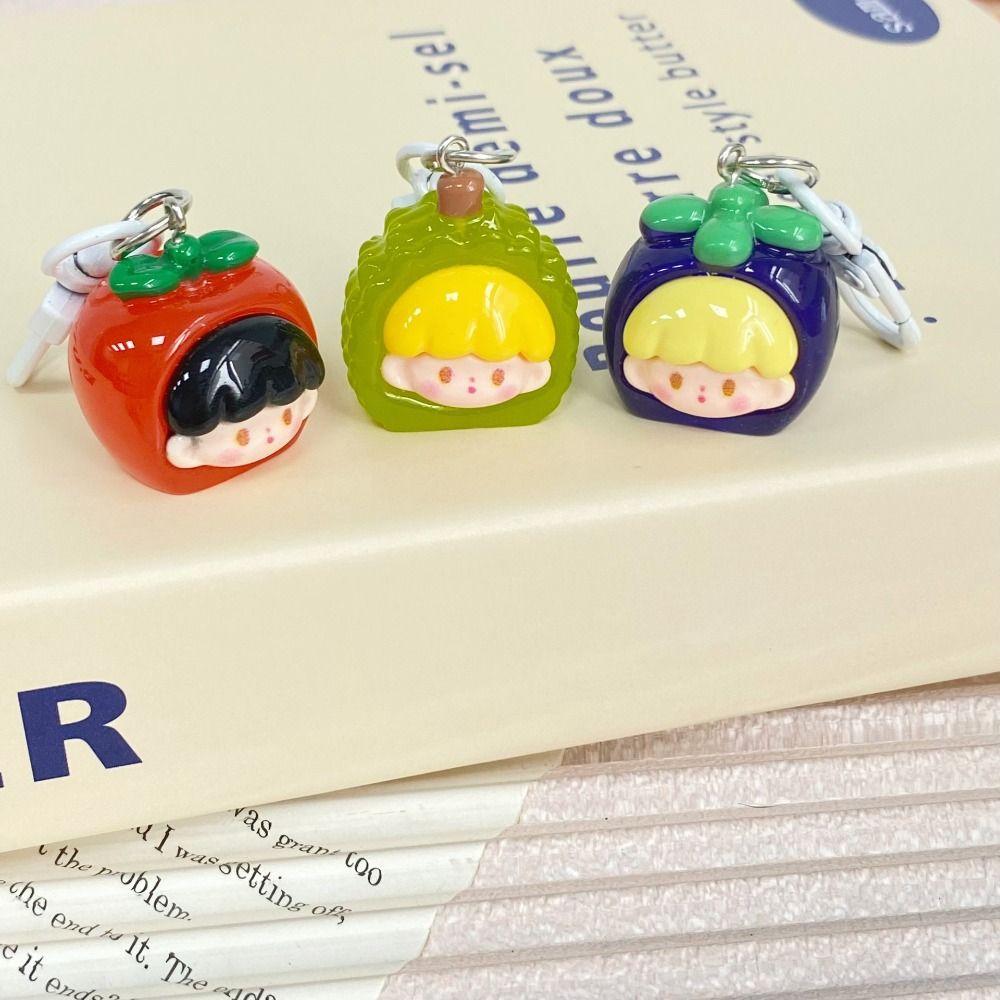 Creative Fruit Girl Keychain Cute Fruit Headgear Keyring Doll Pendant Keychain Student style 1
Creative Fruit Girl Keychain Cute Fruit Headgear Keyring Doll Pendant Keychain Student style 1