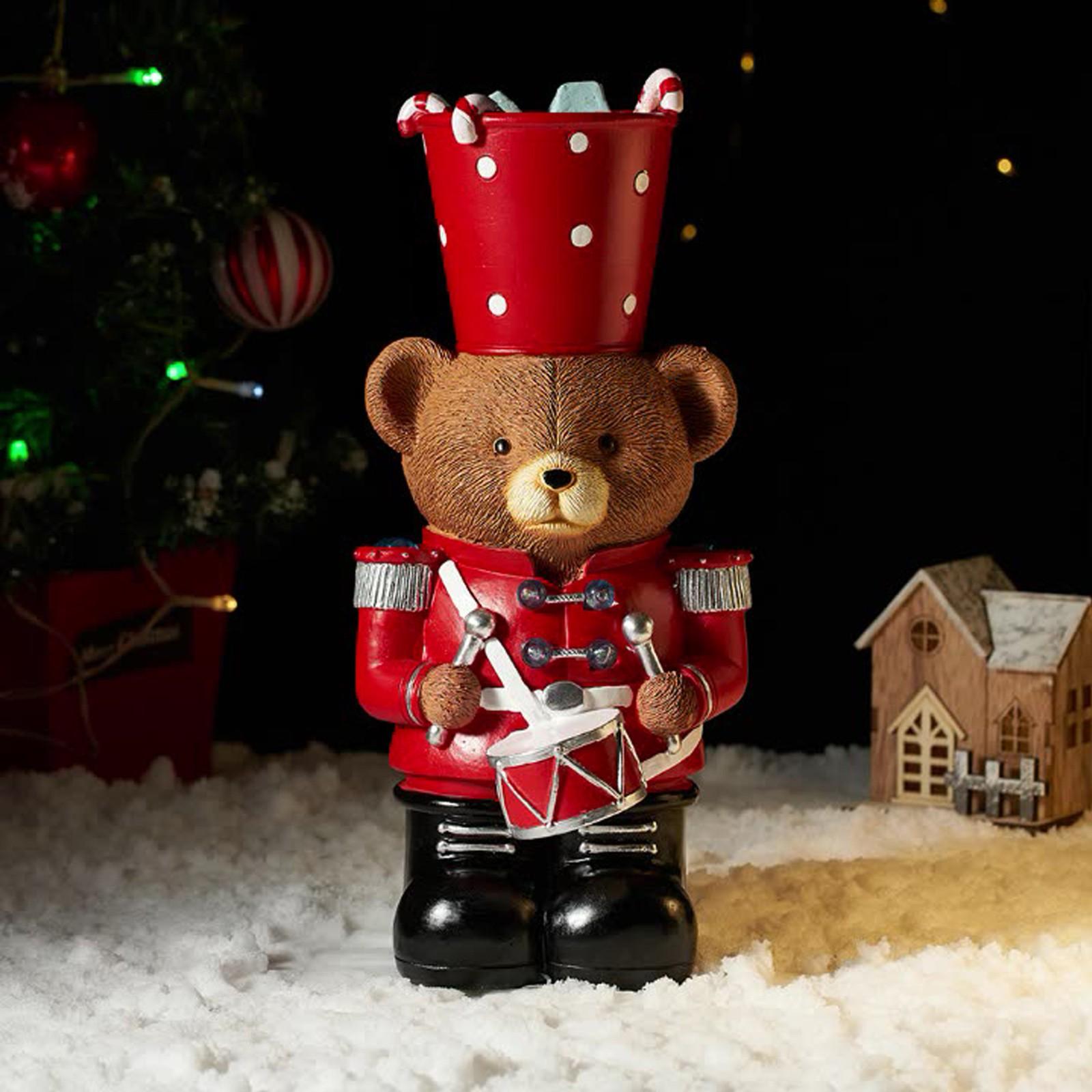 Рождественский Коричневый Медведь Барабанщик, Изделие из смолы, Праздничные украшения для гостиной дома. One Size красный
Рождественский Коричневый Медведь Барабанщик, Изделие из смолы, Праздничные украшения для гостиной дома. One Size красный