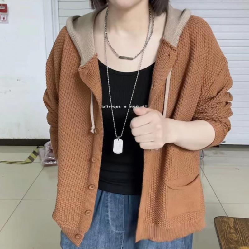 Spring and Autumn New Fashion Foreign Style Hooded Knitted Cardigan Women s Retro Casual Loose Outside Sweater Jacket Lazy Wind 411-94 (average size) помаранчевий
Spring and Autumn New Fashion Foreign Style Hooded Knitted Cardigan Women s Retro Casual Loose Outside Sweater Jacket Lazy Wind 411-94 (average size) помаранчевий