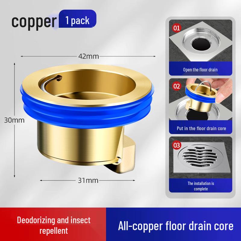 All-Copper Anti-Odor Floor Drain Cover and Insect-Proof Sewer Deodorizer
All-Copper Anti-Odor Floor Drain Cover and Insect-Proof Sewer Deodorizer