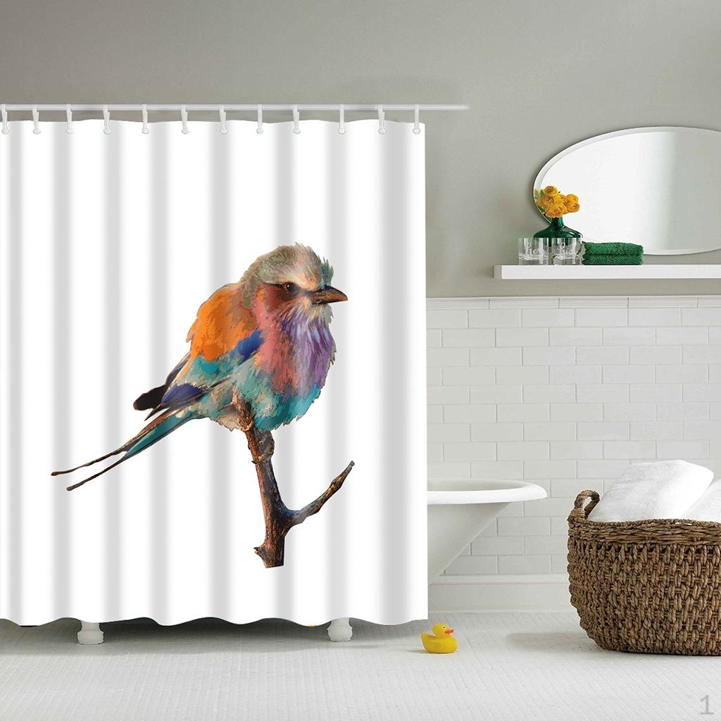 Polyester Shower Curtain Bathroom Accessories Set Of 12 Hooks inch Bird
Polyester Shower Curtain Bathroom Accessories Set Of 12 Hooks inch Bird