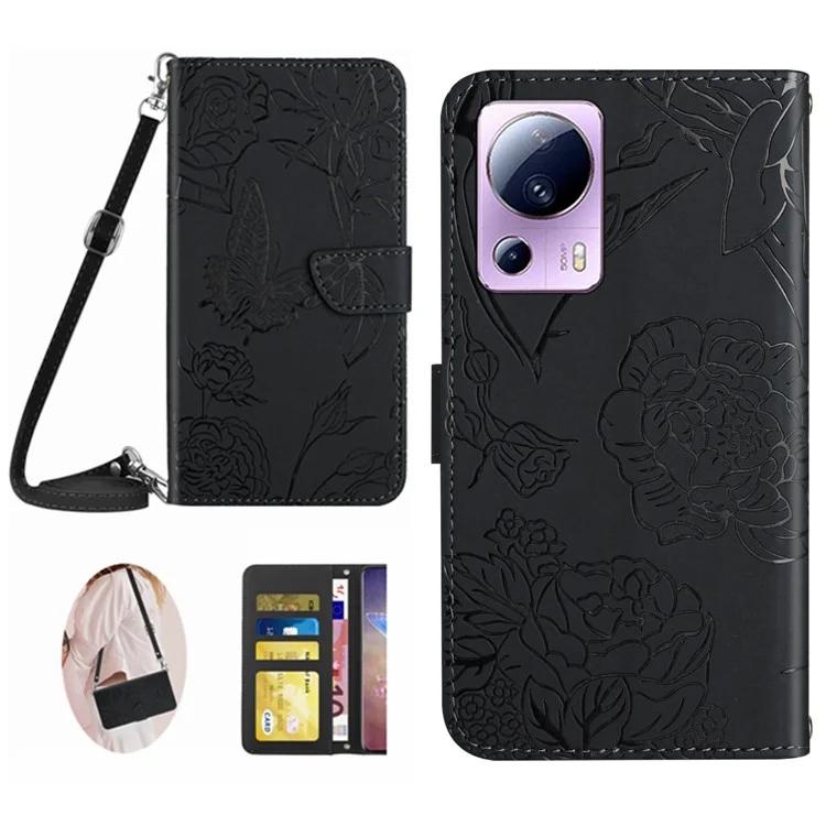 HT03 Flip Leather Wallet Phone Cover For Xiaomi 13 Lite / Civi 2 5G Butterfly Flowers Imprinted Phone Case with Shoulder Strap
HT03 Flip Leather Wallet Phone Cover For Xiaomi 13 Lite / Civi 2 5G Butterfly Flowers Imprinted Phone Case with Shoulder Strap