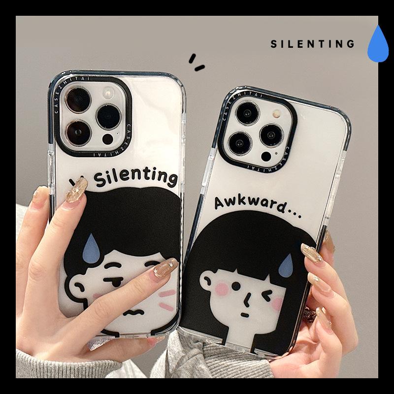 Zhitai Cartoon Silicone Case for iPhone 16Pro, 14, 15, & 12ProMax, Black & Two-tone, Couple Design iPhone 15 Pro Max
Zhitai Cartoon Silicone Case for iPhone 16Pro, 14, 15, & 12ProMax, Black & Two-tone, Couple Design iPhone 15 Pro Max