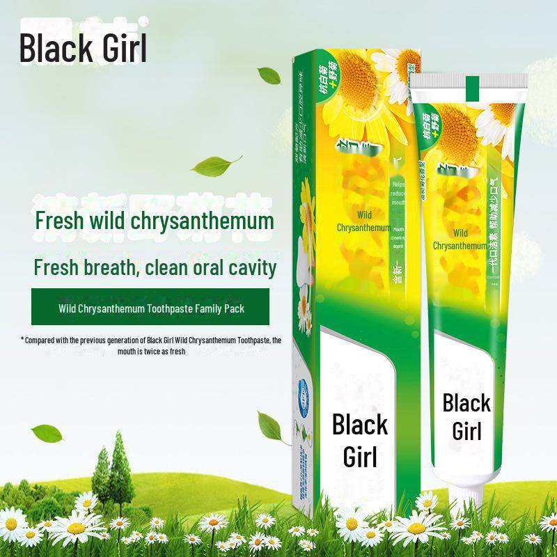210g Black Girl Double Clear Chrysanthemum Toothpaste: Removes Yellowing & Staining, Freshens Breath, Whitens Teeth.
210g Black Girl Double Clear Chrysanthemum Toothpaste: Removes Yellowing & Staining, Freshens Breath, Whitens Teeth.