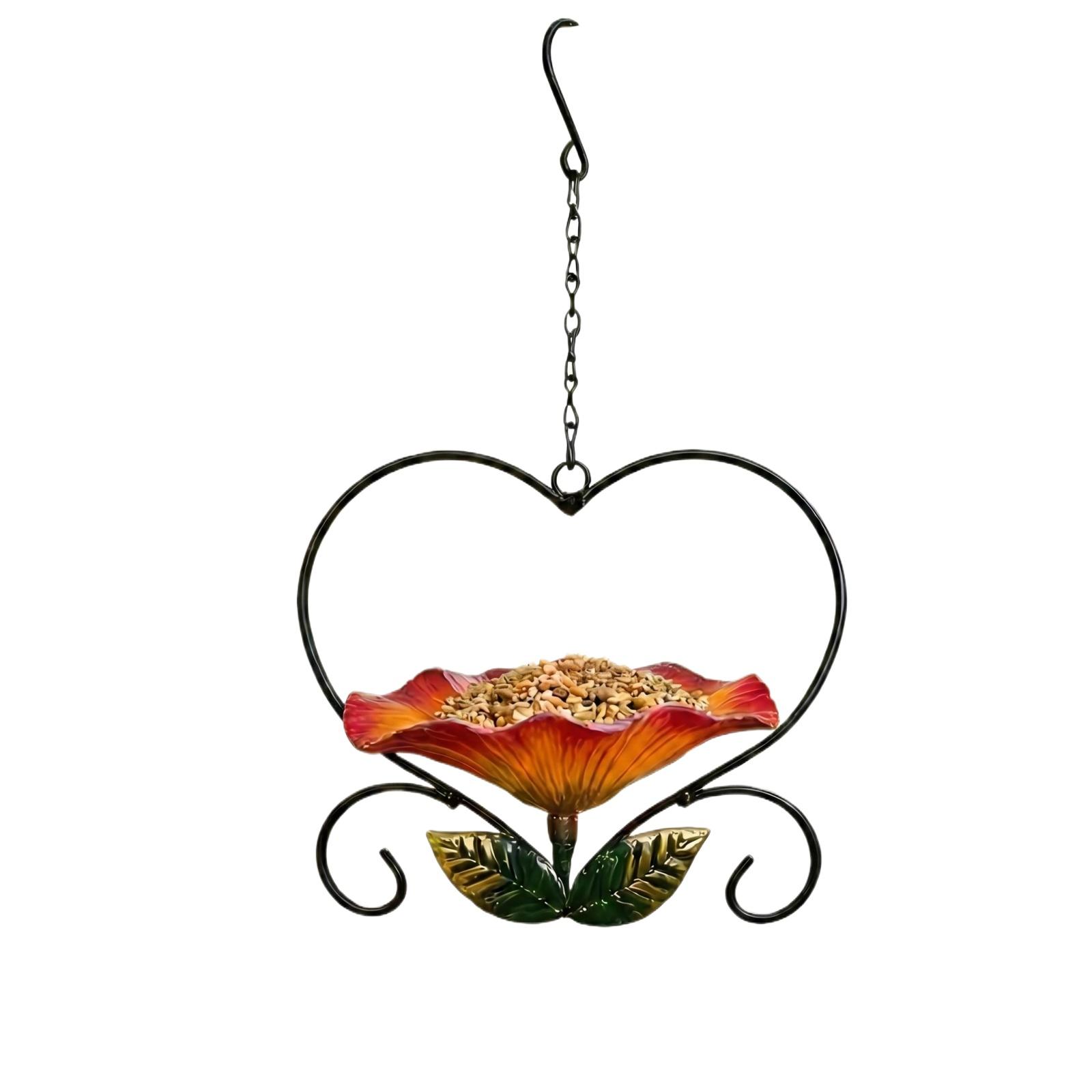 Metal Hanging Bird Feeder Outdoor Garden Decorative Bird Feeder with Floral Design and Heart Frame for Backyard Patio Porch Hanging One Size червоний
Metal Hanging Bird Feeder Outdoor Garden Decorative Bird Feeder with Floral Design and Heart Frame for Backyard Patio Porch Hanging One Size червоний