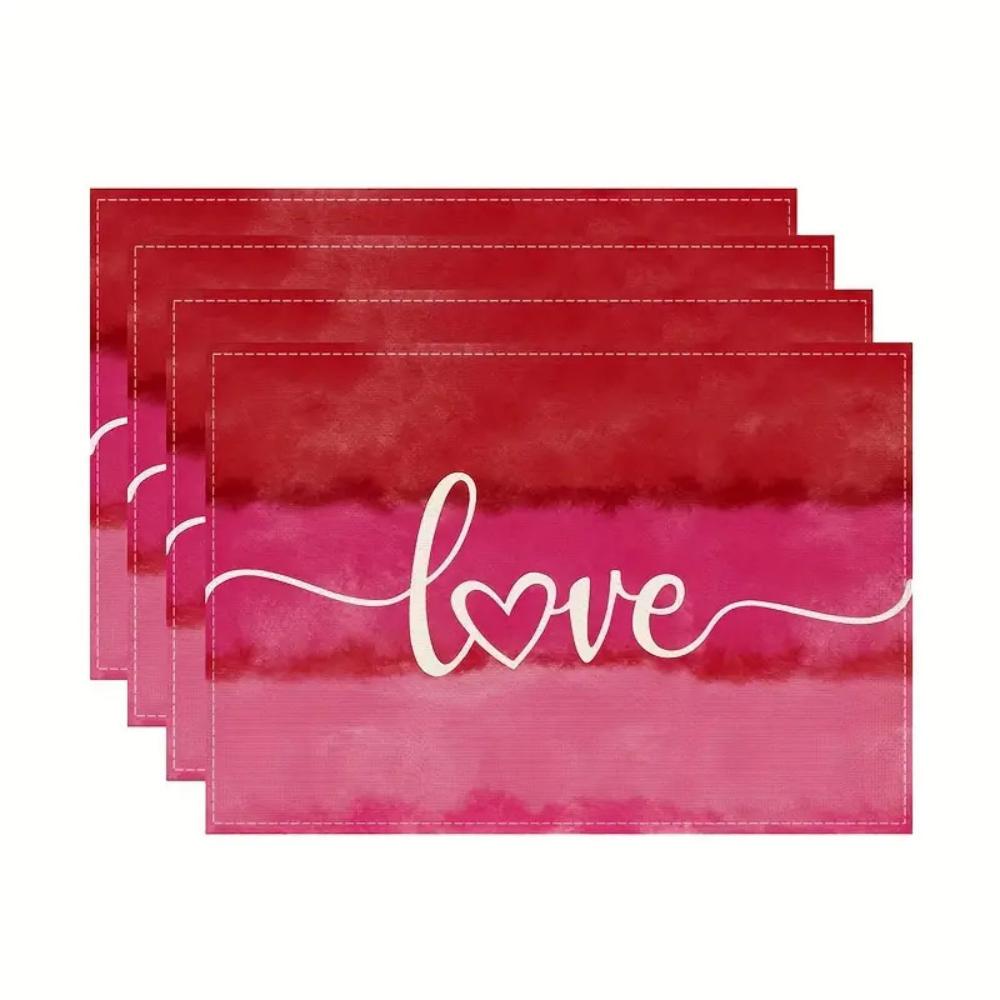 Pink Heart Linen Placemat Home Decor Heatproof Kitchen Dining Table Mats Tableware Coffee Cup Place Mats for Valentine s Day Use (as the picture,4PC-32X42cm)
Pink Heart Linen Placemat Home Decor Heatproof Kitchen Dining Table Mats Tableware Coffee Cup Place Mats for Valentine s Day Use (as the picture,4PC-32X42cm)