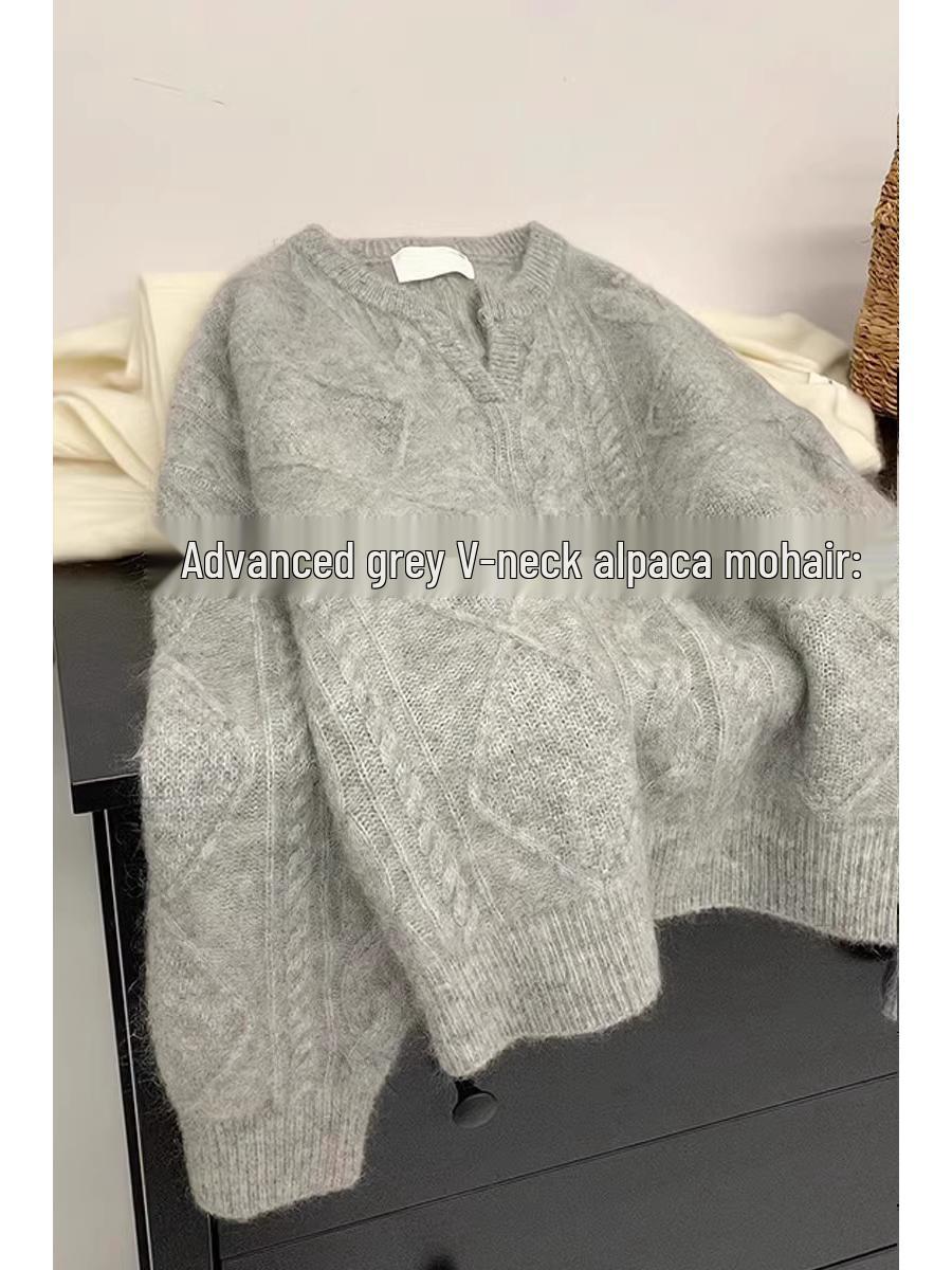 Женский утолщенный пуловер из мохеровой шерсти крупной вязки - оранжевый воротник, мягкий и уютный для осени/зимы One Size (Fits 80-140 Jin)
Женский утолщенный пуловер из мохеровой шерсти крупной вязки - оранжевый воротник, мягкий и уютный для осени/зимы One Size (Fits 80-140 Jin)