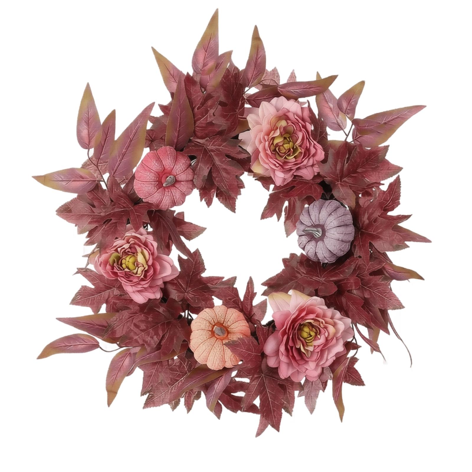 45cm Artificial Hanging Vine Wreath with Maple Leaves and Pumpkin Flowers Autumn Decoration for Door Wall Window S червоний
45cm Artificial Hanging Vine Wreath with Maple Leaves and Pumpkin Flowers Autumn Decoration for Door Wall Window S червоний