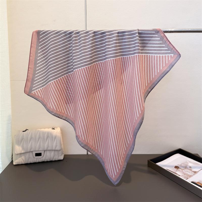 Luxury Square Scarves For Women Soft Stain Neck Scarf Shawl Warp Elegant Neckerchief Bandanas Stripes Print Hijab For Beach
Luxury Square Scarves For Women Soft Stain Neck Scarf Shawl Warp Elegant Neckerchief Bandanas Stripes Print Hijab For Beach