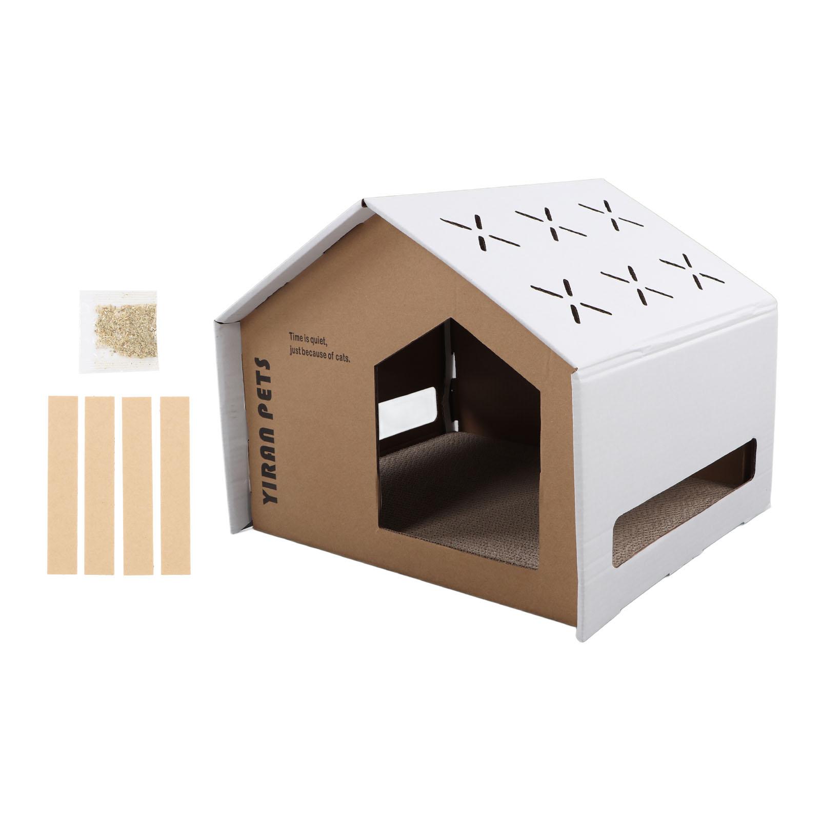 Cardboard Cat House Cute Portable Large Space Claw Grinding Relaxing High Density Cat Scratcher 008 1
Cardboard Cat House Cute Portable Large Space Claw Grinding Relaxing High Density Cat Scratcher 008 1