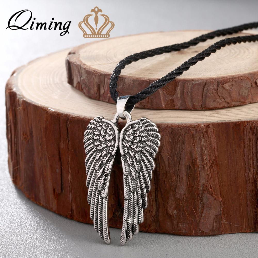 QIMING Antique fashion Angel Wings Necklace Women Angel Wings Pendant Guardian Angel Charm Collars Wing Necklace Jewelry
QIMING Antique fashion Angel Wings Necklace Women Angel Wings Pendant Guardian Angel Charm Collars Wing Necklace Jewelry