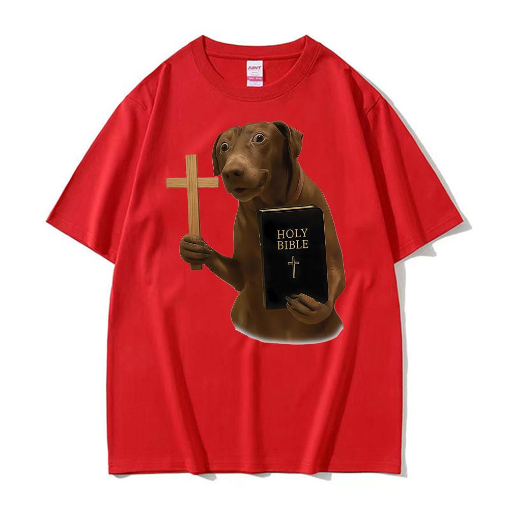 Funny Christian Holy Bible Dog Graphic T Shirts High Quality Cotton Casual Tshirt Men Women Fashion Summer Street T Shirt Tops M
Funny Christian Holy Bible Dog Graphic T Shirts High Quality Cotton Casual Tshirt Men Women Fashion Summer Street T Shirt Tops M