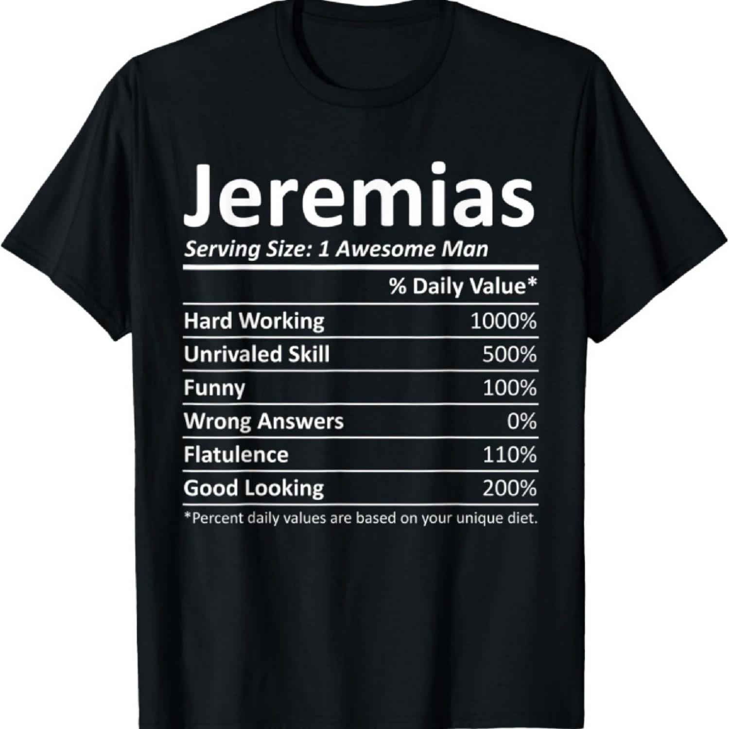 JEREMIAS Nutrition Funny Birthday Personalized Name Gift T-Shirt XXXXXL чорний
JEREMIAS Nutrition Funny Birthday Personalized Name Gift T-Shirt XXXXXL чорний