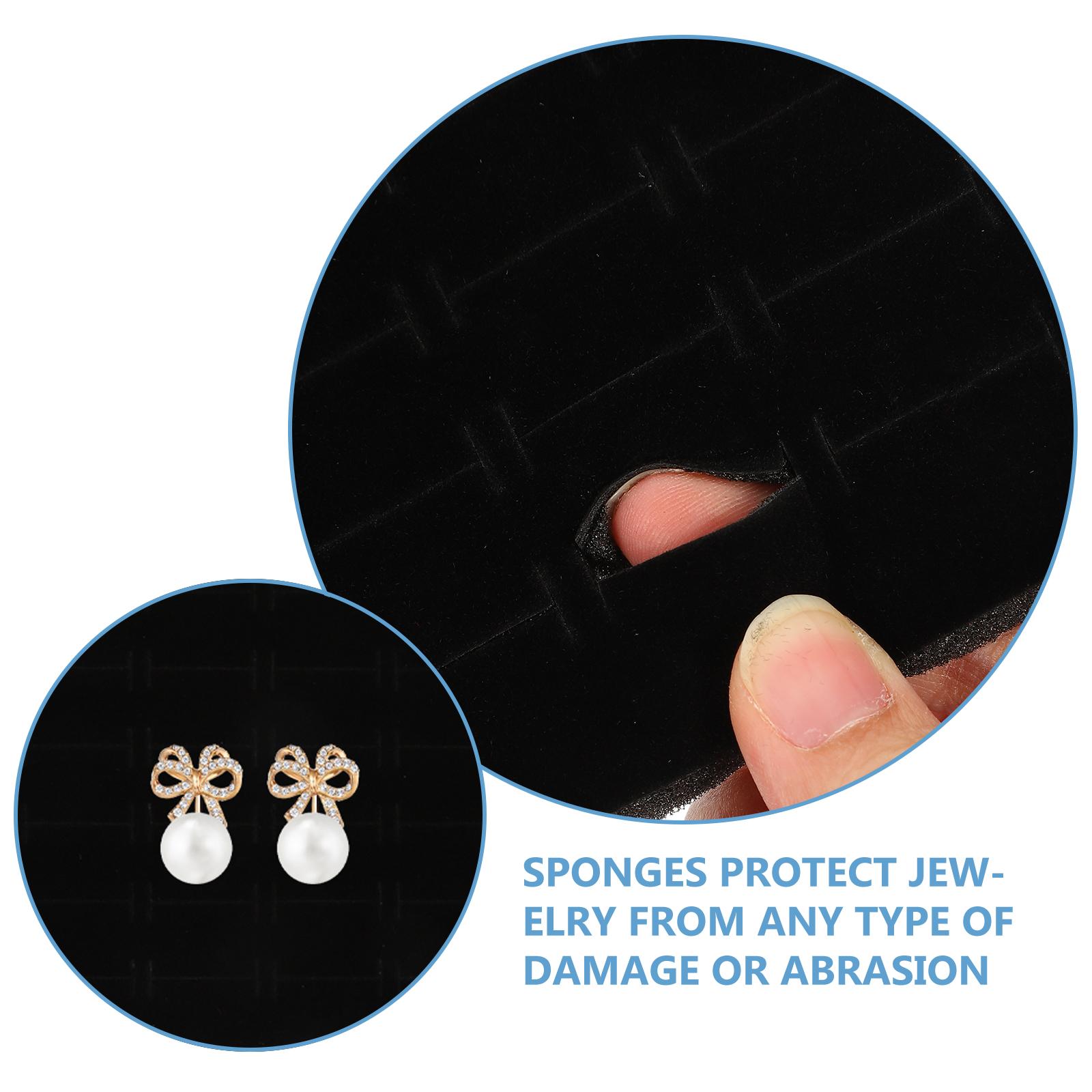 4 Pcs Jewelry Box Pad Display Case Earring Sponge Holder Insert Mat Earrings Supplies Stud 28X18CM чорний
4 Pcs Jewelry Box Pad Display Case Earring Sponge Holder Insert Mat Earrings Supplies Stud 28X18CM чорний