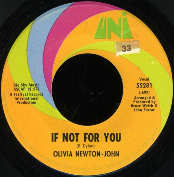 7inch Record OLIVIA NEWTON-JOHN - If Not For You / The Biggest Clown 55281 UNI Records 1971 US Pop Used
7inch Record OLIVIA NEWTON-JOHN - If Not For You / The Biggest Clown 55281 UNI Records 1971 US Pop Used