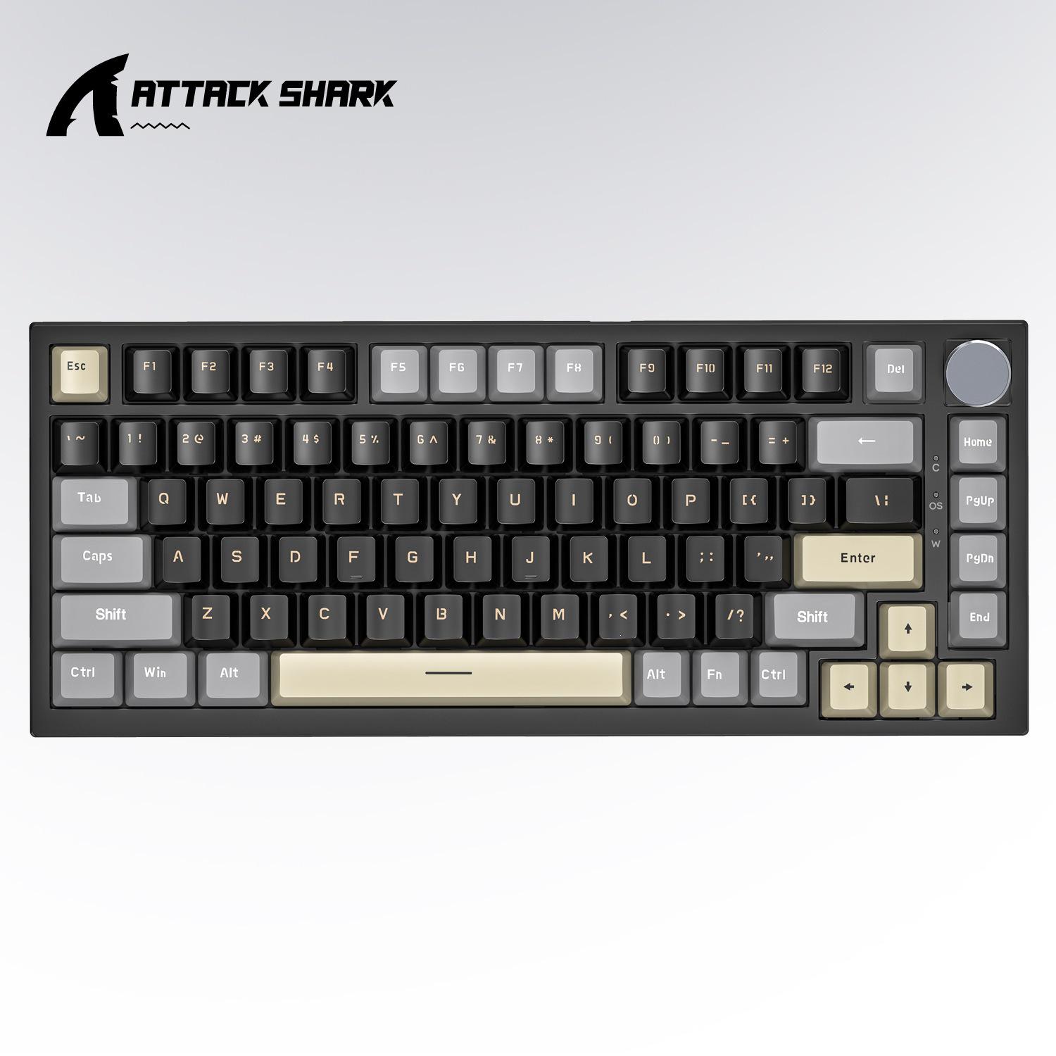 Attack Shark K85 Mechanical Gaming Keyboard: Magnetic Switches, Custom PBT Keycaps, 82 Keys, RGB, Adjustable Actuation.
Attack Shark K85 Mechanical Gaming Keyboard: Magnetic Switches, Custom PBT Keycaps, 82 Keys, RGB, Adjustable Actuation.
