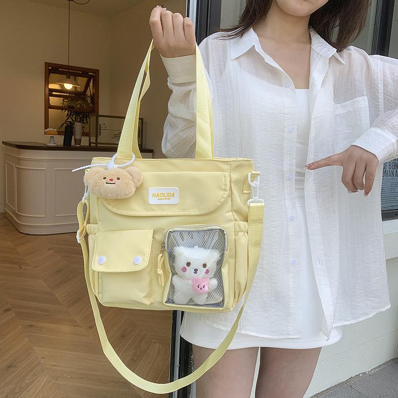 Simple and versatile ins messenger bag bag women s Japan and Korea casual style commuter shoulder tote bag student class tote bag 
Simple and versatile ins messenger bag bag women s Japan and Korea casual style commuter shoulder tote bag student class tote bag